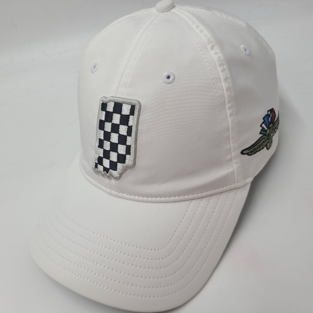 Indianapolis Motor Speedway Hat Strapback TaylorMade White Black Indy 500 Men